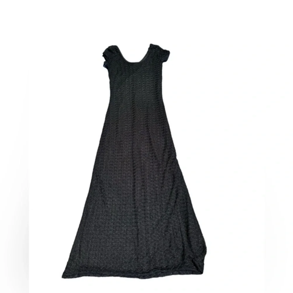 VTG Mark Edwards Black‎ Full Crochet maxi dress sz M